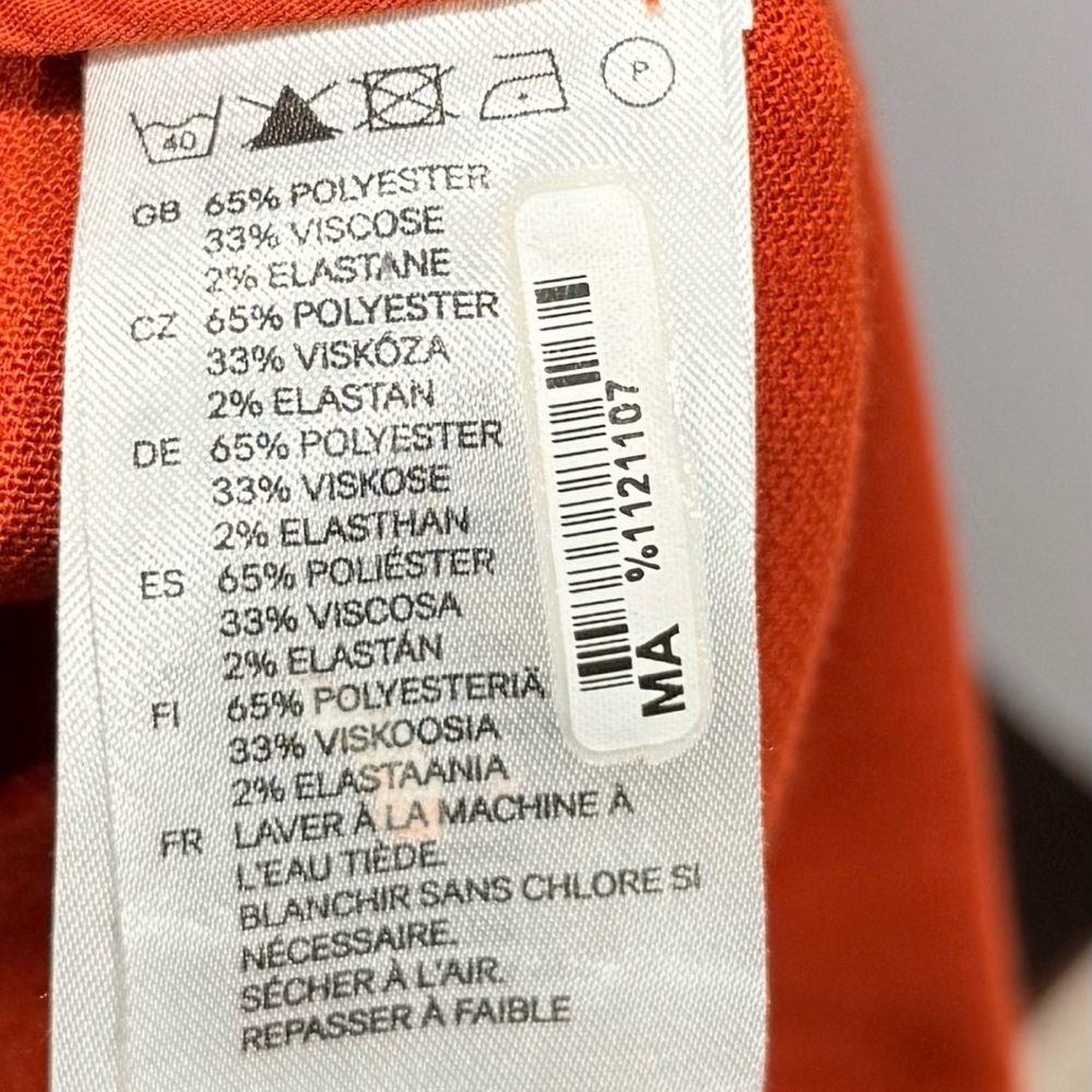 H&M Vibrant Orange Fabric Blend Size 8 Mini Skit - Picture 3 of 5